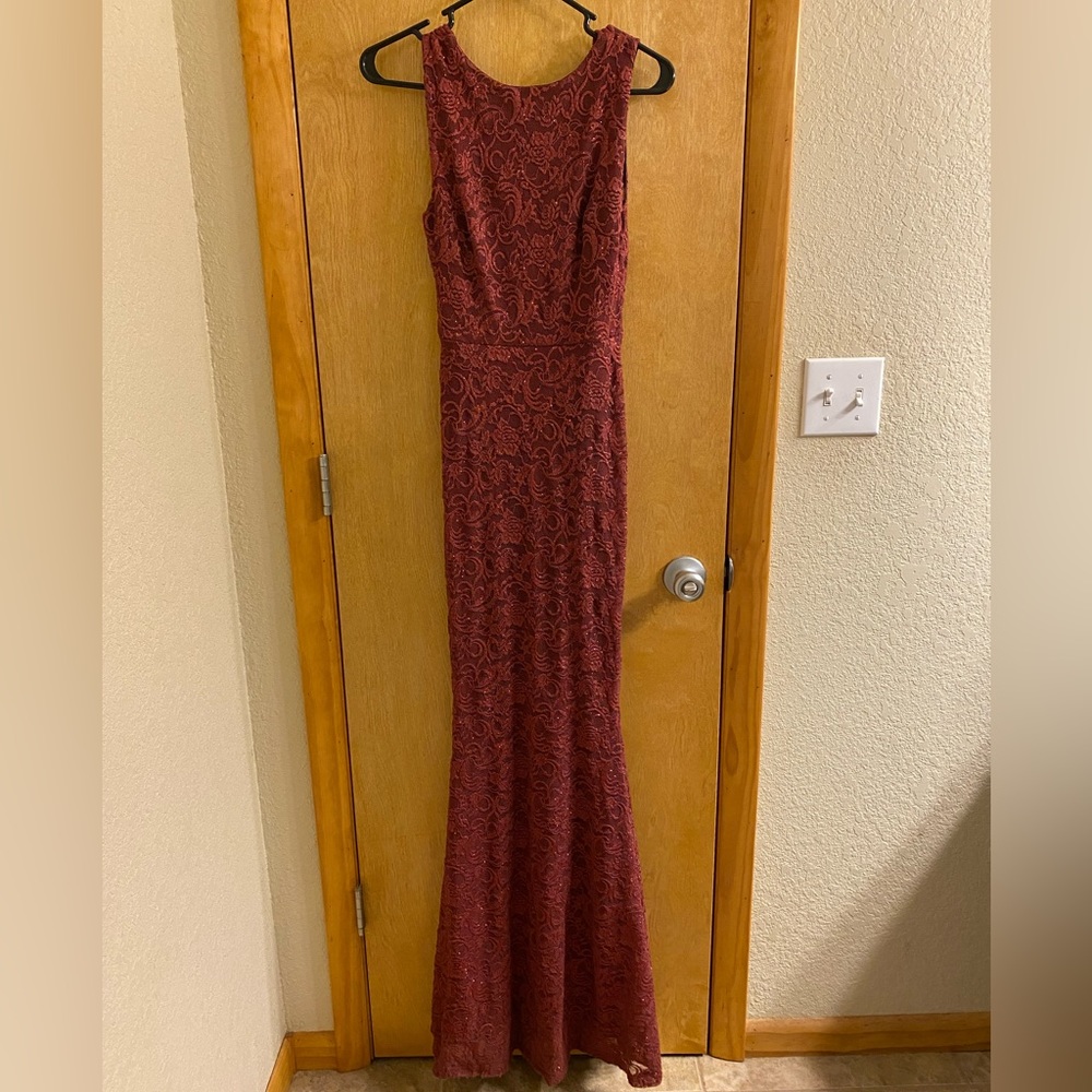 Maroon Baltic born valentine sparkle formal dress